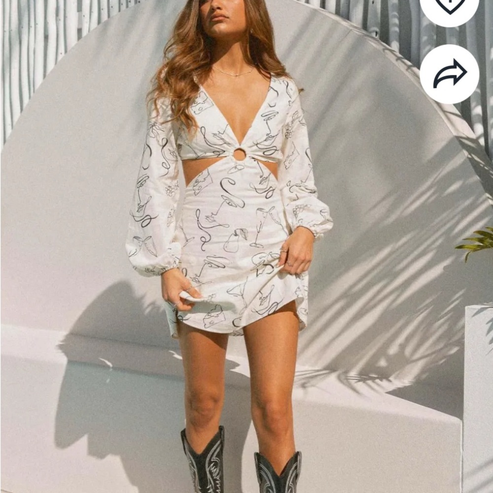 Peppermayo NWT Bellissimo/Rikki Day Aperitivo White Cutout Mini Sz 12